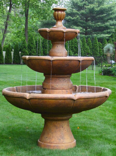 Three Tier Charlotte Fountain Garden Decor